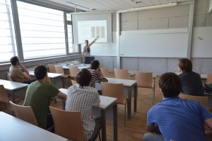 Niki Martinel presenting the advances in person re-identification at University of Ljubljana